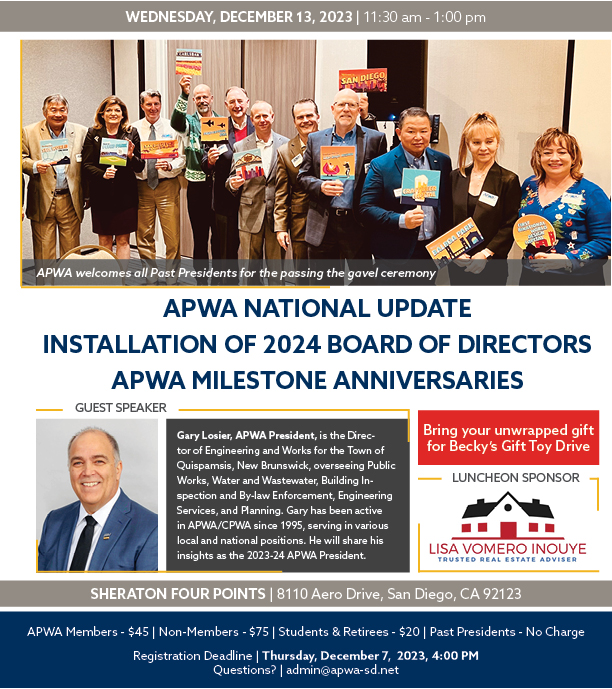 December 2023 Lunch Meeting | APWA National Update & BOD Installation Image