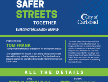 Photo for Transportation Committee Meeting – City of Carlsbad Safer Streets Together
